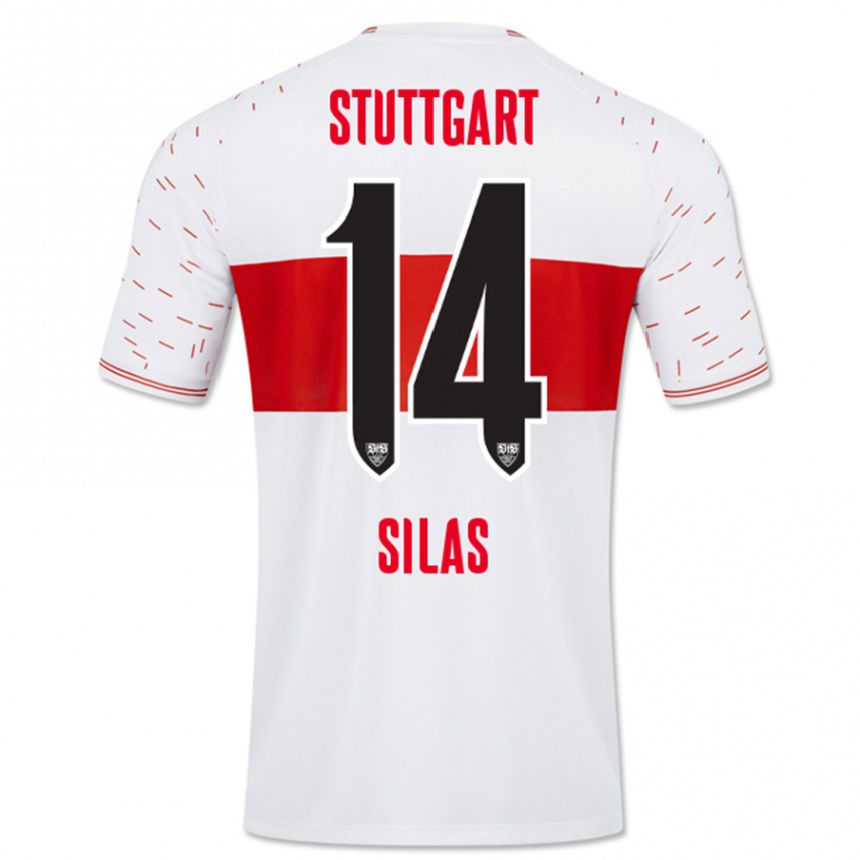 Kids Football Silas #14 White Home Jersey 2023/24 T-Shirt Canada