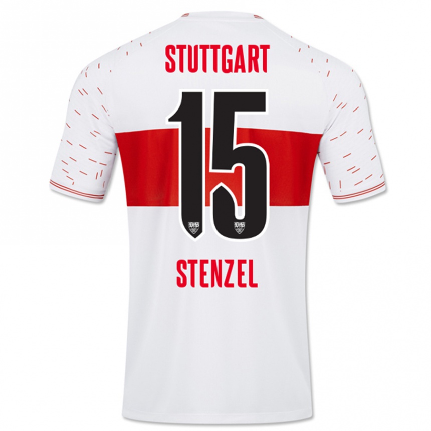 Kids Football Pascal Stenzel #15 White Home Jersey 2023/24 T-Shirt Canada