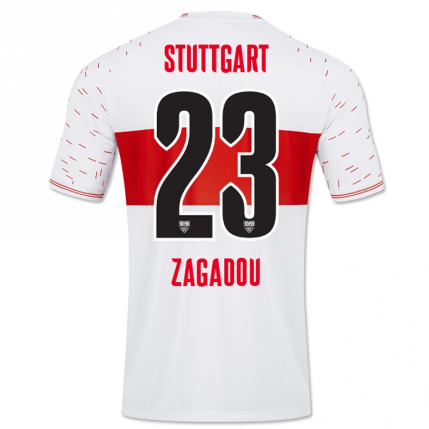 Kids Football Dan-Axel Zagadou #23 White Home Jersey 2023/24 T-Shirt Canada