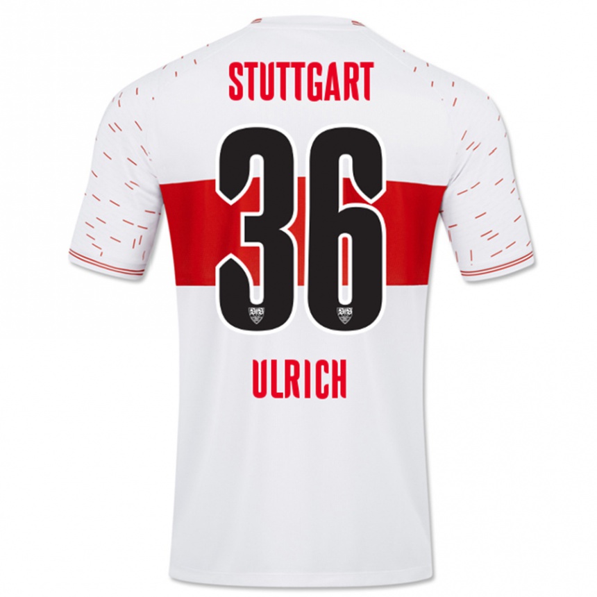 Kids Football Laurin Ulrich #36 White Home Jersey 2023/24 T-Shirt Canada