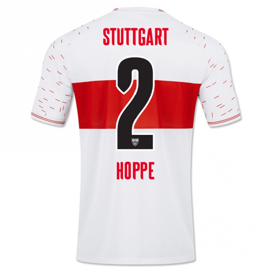 Kids Football Mattis Hoppe #2 White Home Jersey 2023/24 T-Shirt Canada