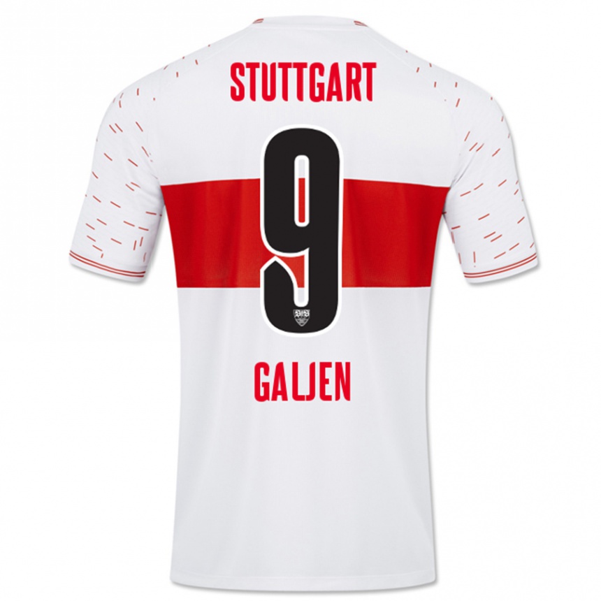 Kids Football Dejan Galjen #9 White Home Jersey 2023/24 T-Shirt Canada