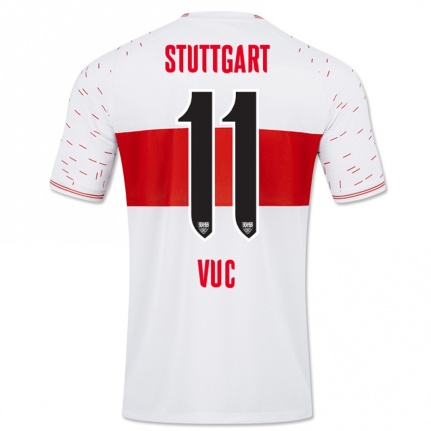 Kids Football Patrick Vuc #11 White Home Jersey 2023/24 T-Shirt Canada