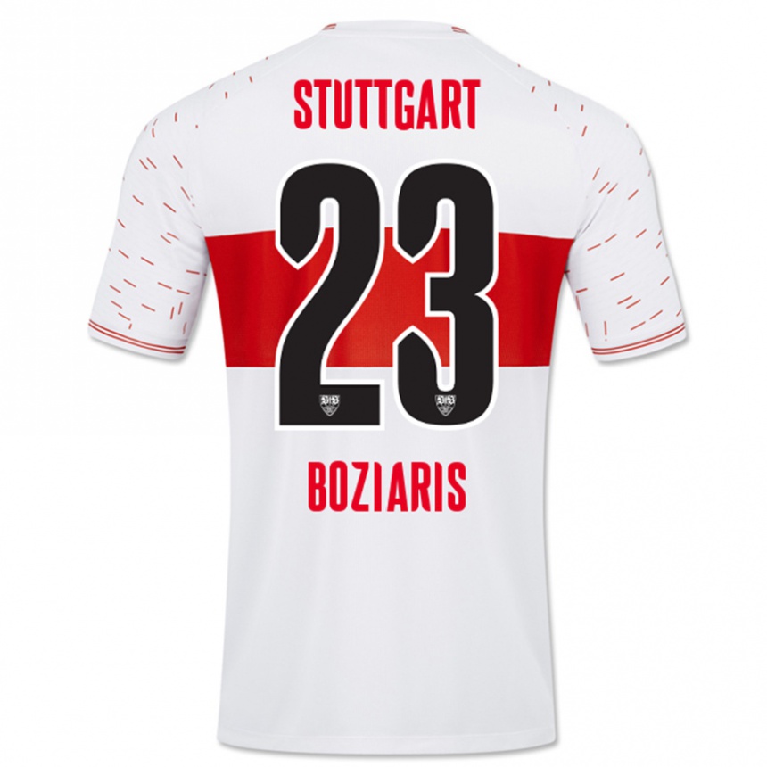 Enfant Football Maillot Giannis Boziaris #23 Blanc Tenues Domicile 2023/24 Canada