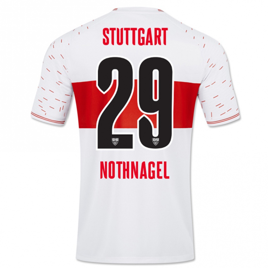 Kids Football Dominik Nothnagel #29 White Home Jersey 2023/24 T-Shirt Canada