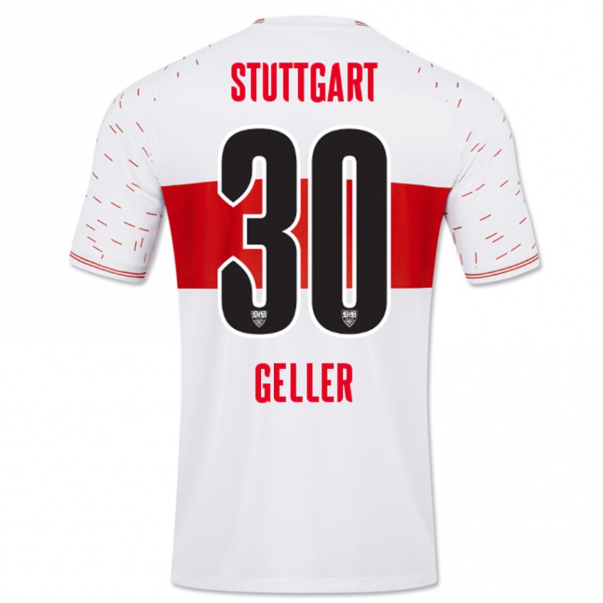 Enfant Football Maillot Robert Geller #30 Blanc Tenues Domicile 2023/24 Canada