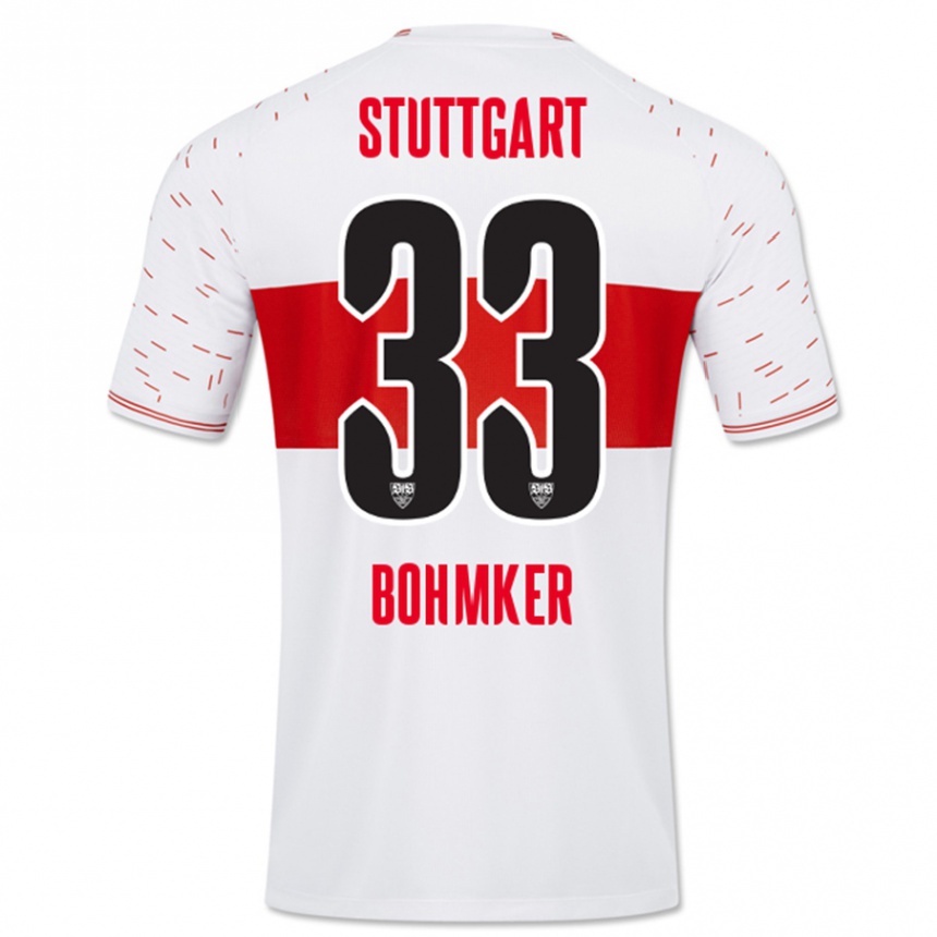 Kids Football Finn Böhmker #33 White Home Jersey 2023/24 T-Shirt Canada