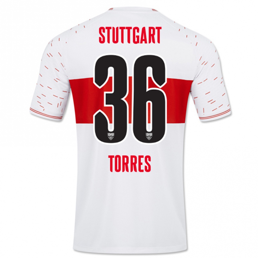 Enfant Football Maillot Yohann Torres #36 Blanc Tenues Domicile 2023/24 Canada