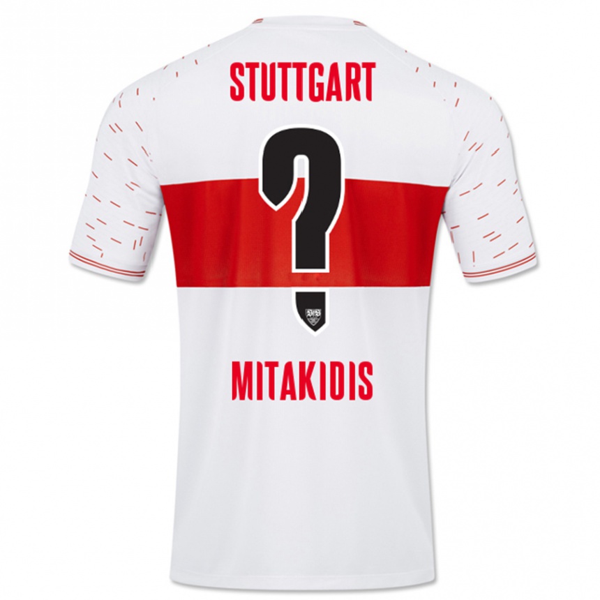 Kids Football Dimitrios Mitakidis #0 White Home Jersey 2023/24 T-Shirt Canada