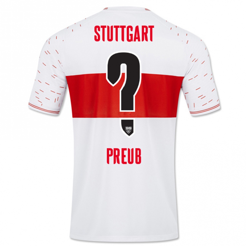 Kids Football Laurin Preuß #0 White Home Jersey 2023/24 T-Shirt Canada