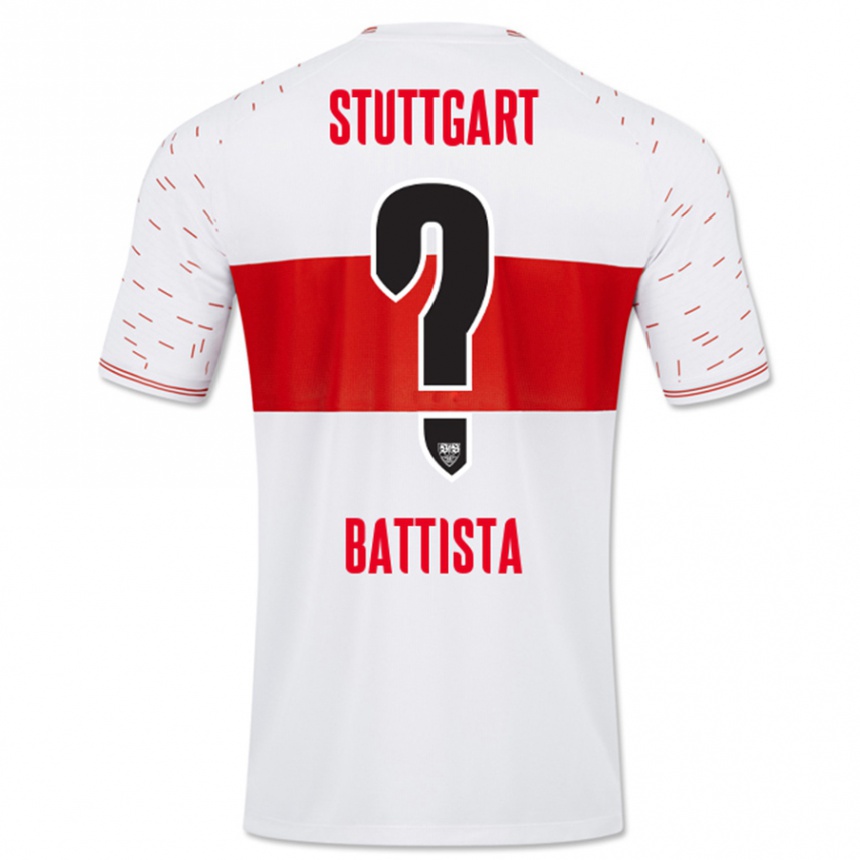 Kids Football Luca Battista #0 White Home Jersey 2023/24 T-Shirt Canada