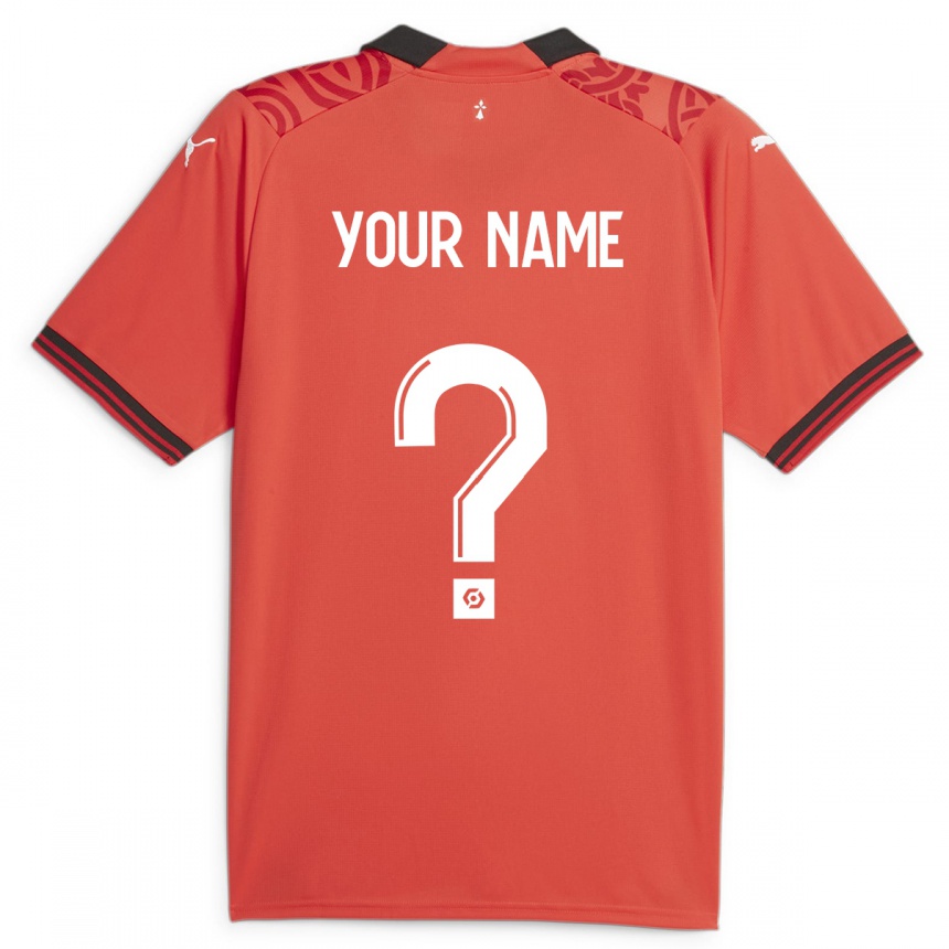 Kids Football Your Name #0 Red Home Jersey 2023/24 T-Shirt Canada