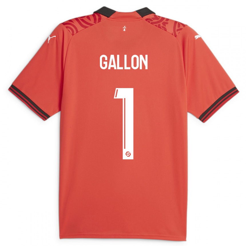 Kids Football Gauthier Gallon #1 Red Home Jersey 2023/24 T-Shirt Canada