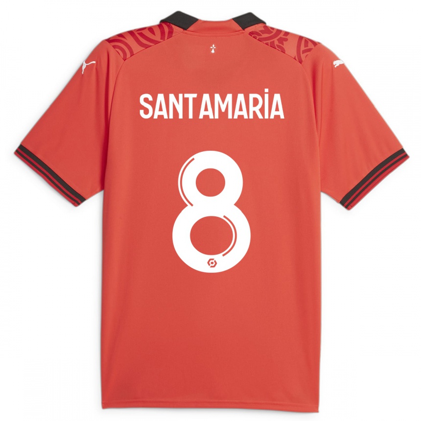 Enfant Football Maillot Baptiste Santamaria #8 Rouge Tenues Domicile 2023/24 Canada