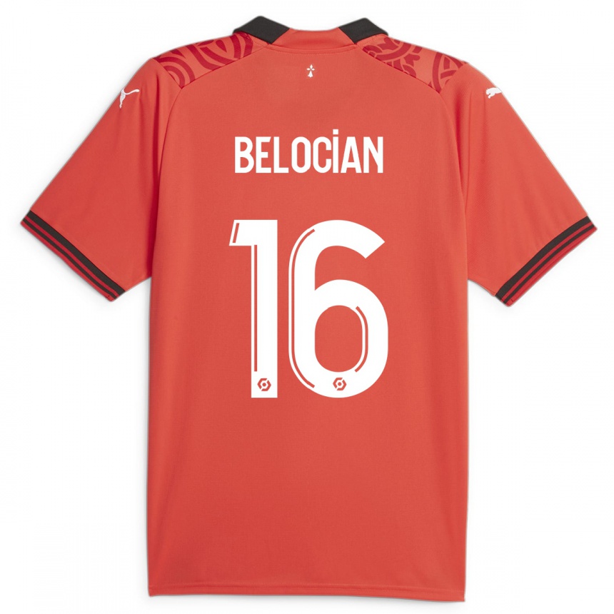 Enfant Football Maillot Jeanuël Belocian #16 Rouge Tenues Domicile 2023/24 Canada