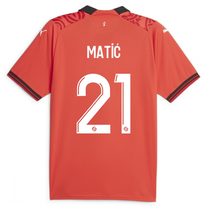 Enfant Football Maillot Nemanja Matic #21 Rouge Tenues Domicile 2023/24 Canada