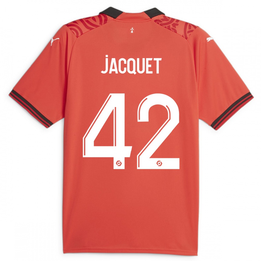 Enfant Football Maillot Jérémy Jacquet #42 Rouge Tenues Domicile 2023/24 Canada