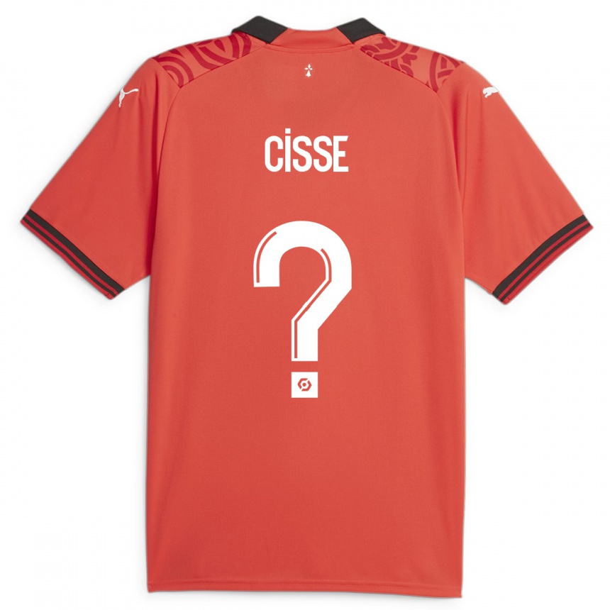 Kids Football Djaoui Cissé #0 Red Home Jersey 2023/24 T-Shirt Canada