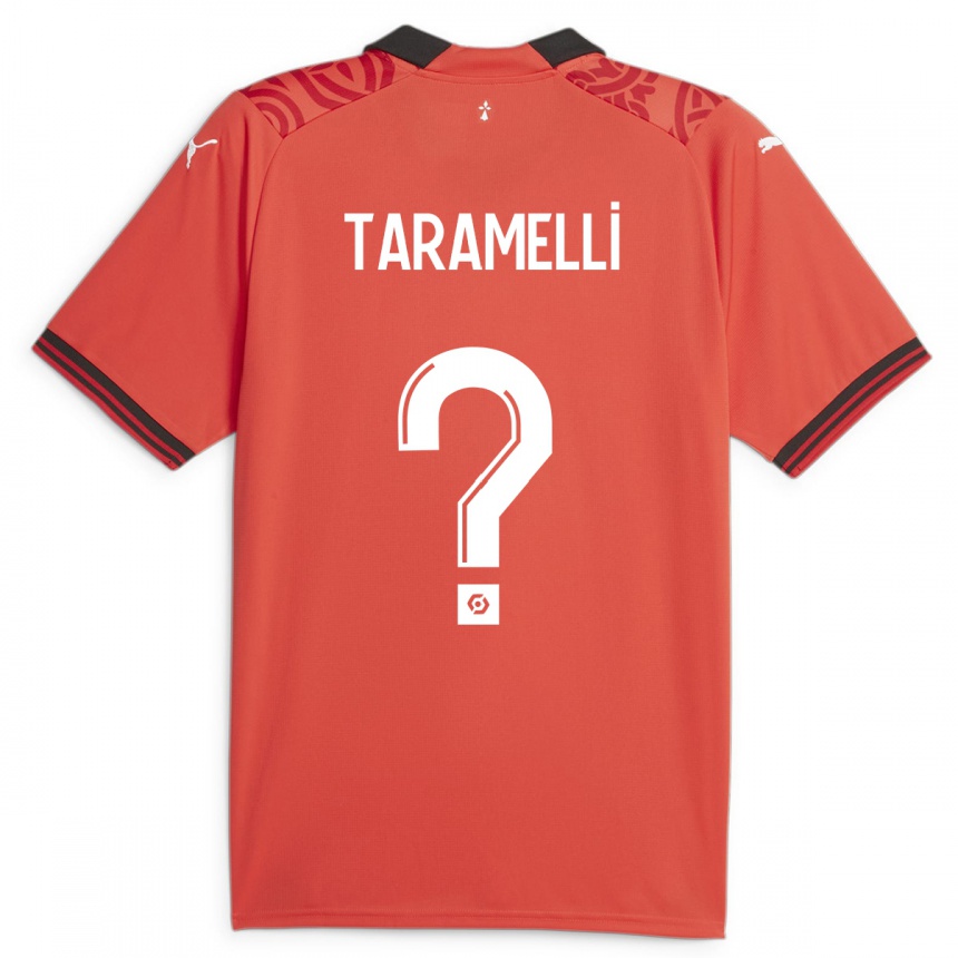 Enfant Football Maillot Valentin Taramelli #0 Rouge Tenues Domicile 2023/24 Canada