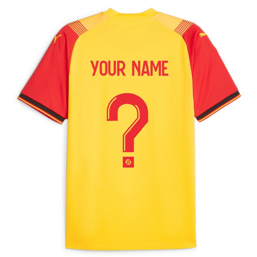 Enfant Football Maillot Votre Nom #0 Jaune Tenues Domicile 2023/24 Canada