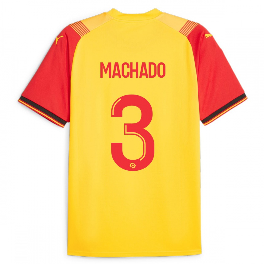 Enfant Football Maillot Deiver Machado #3 Jaune Tenues Domicile 2023/24 Canada