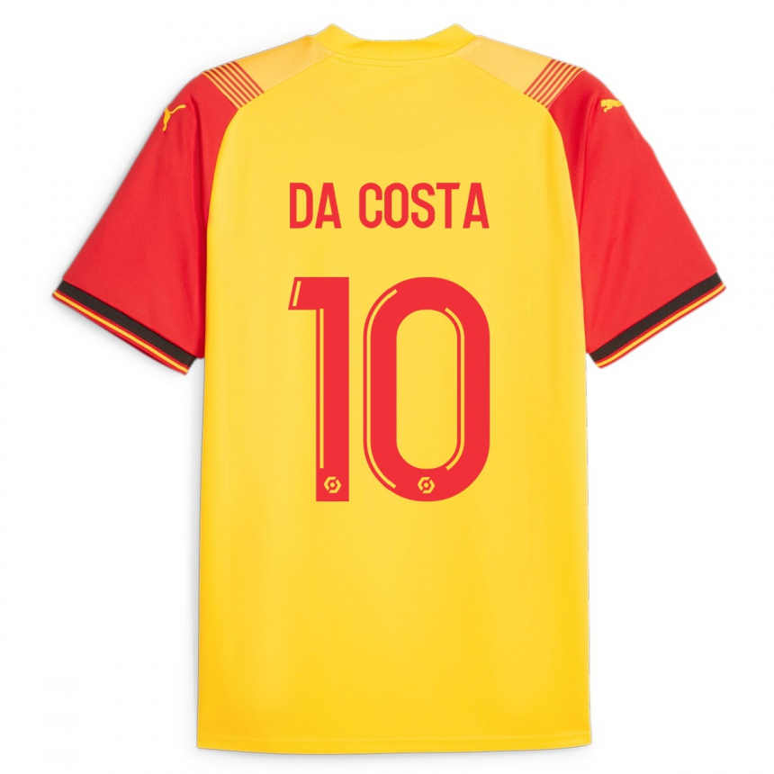 Enfant Football Maillot David Pereira Da Costa #10 Jaune Tenues Domicile 2023/24 Canada