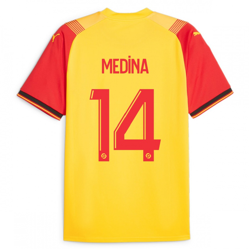 Enfant Football Maillot Facundo Medina #14 Jaune Tenues Domicile 2023/24 Canada