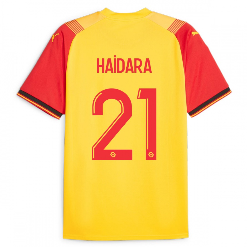 Kids Football Massadio Haidara #21 Yellow Home Jersey 2023/24 T-Shirt Canada