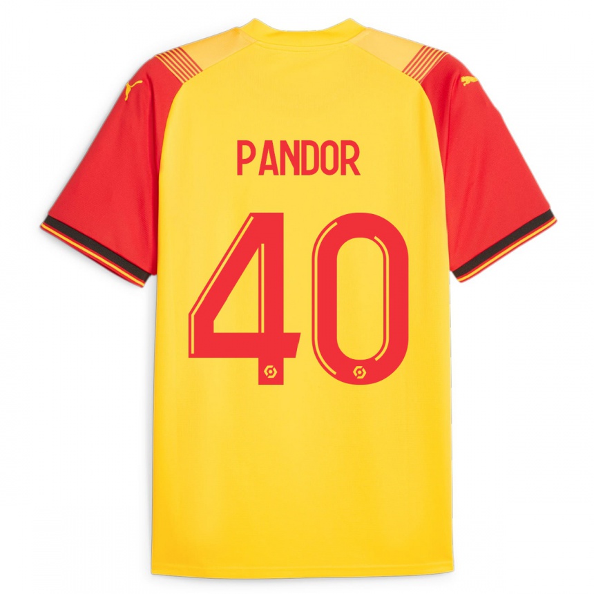 Enfant Football Maillot Yannick Pandor #40 Jaune Tenues Domicile 2023/24 Canada