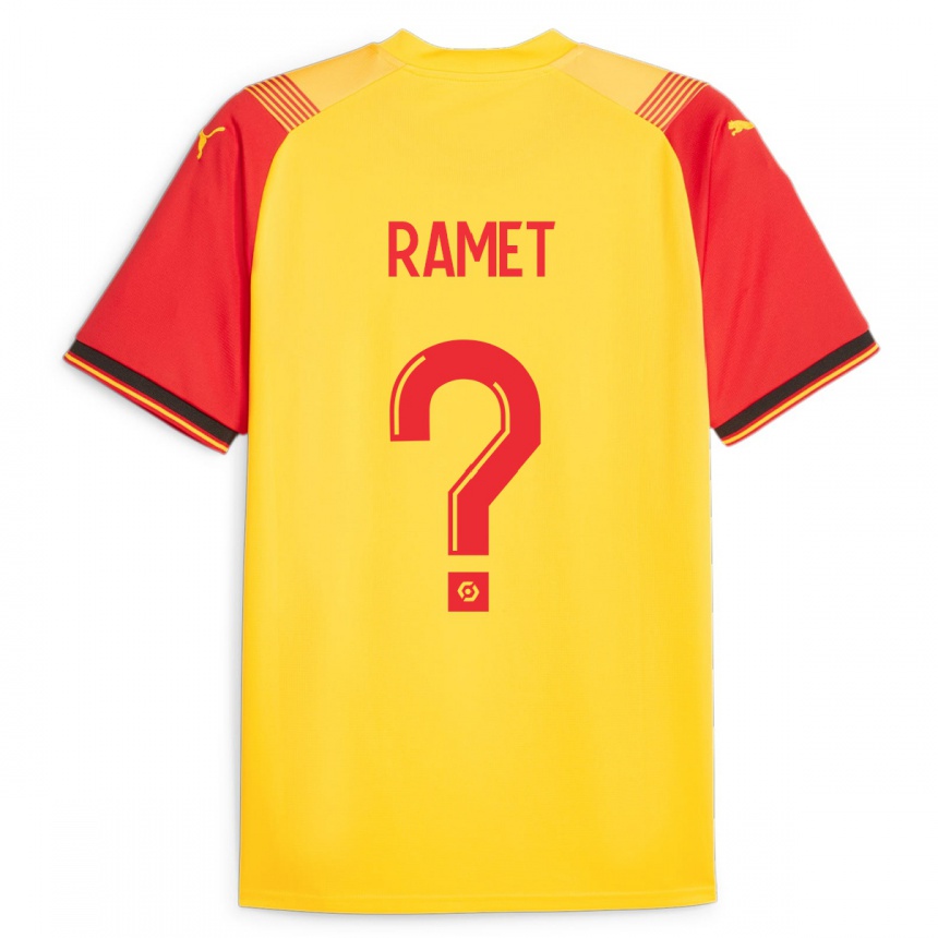 Kids Football Simon Ramet #0 Yellow Home Jersey 2023/24 T-Shirt Canada