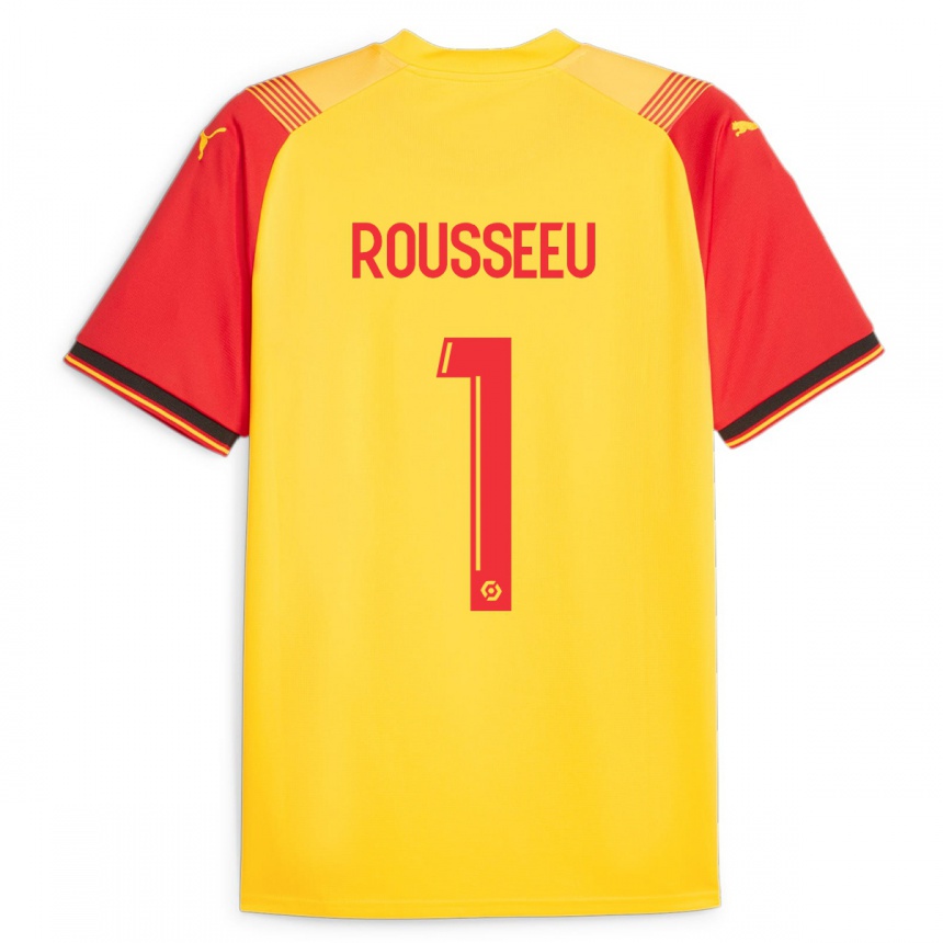 Kids Football Justine Rousseeu #1 Yellow Home Jersey 2023/24 T-Shirt Canada