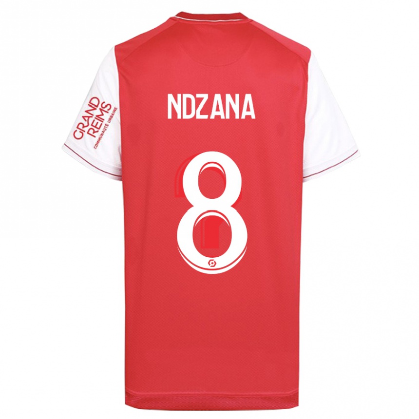 Kids Football Colette Ndzana Fegue #8 Red Home Jersey 2023/24 T-Shirt Canada