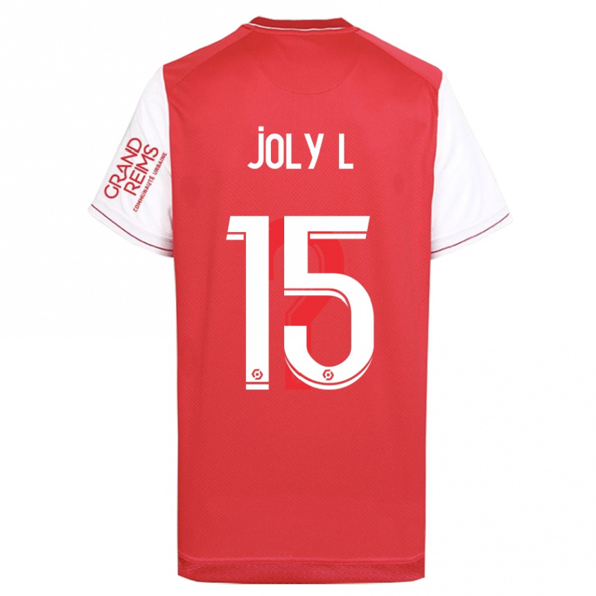 Kids Football Lou Ann Joly #15 Red Home Jersey 2023/24 T-Shirt Canada