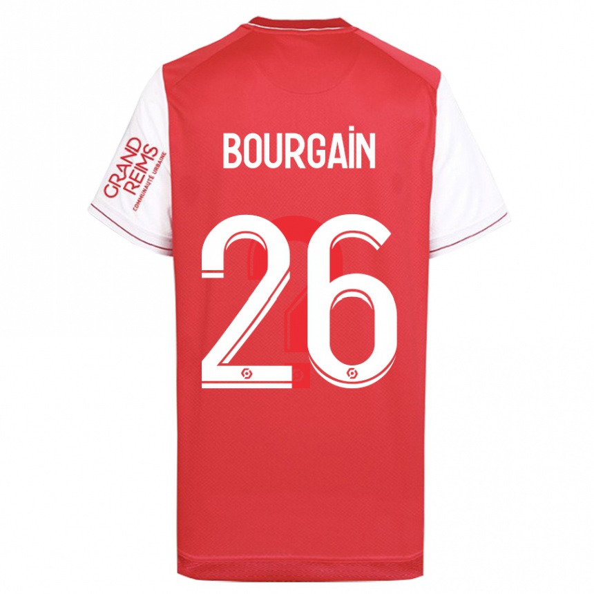 Kids Football Lea Bourgain #26 Red Home Jersey 2023/24 T-Shirt Canada