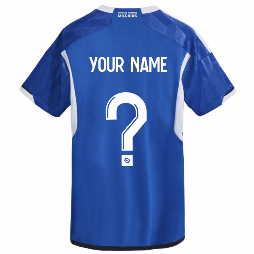 Kids Football Your Name #0 Blue Home Jersey 2023/24 T-Shirt Canada