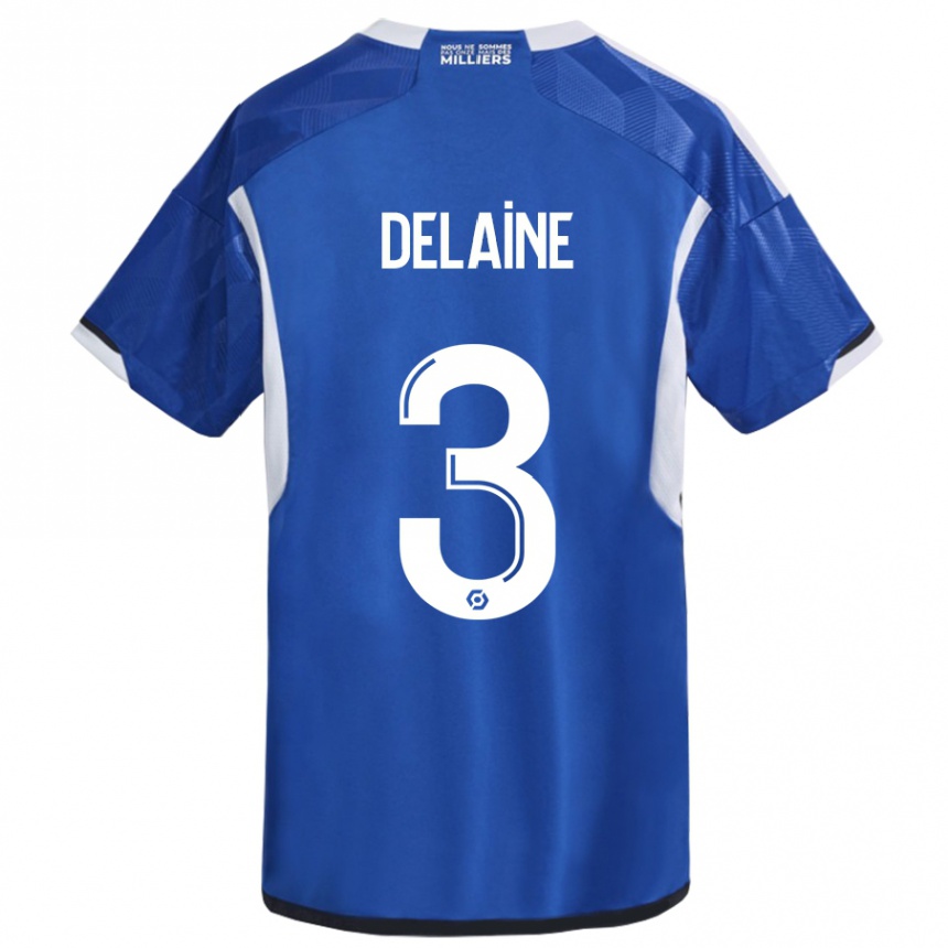 Kids Football Thomas Delaine #3 Blue Home Jersey 2023/24 T-Shirt Canada