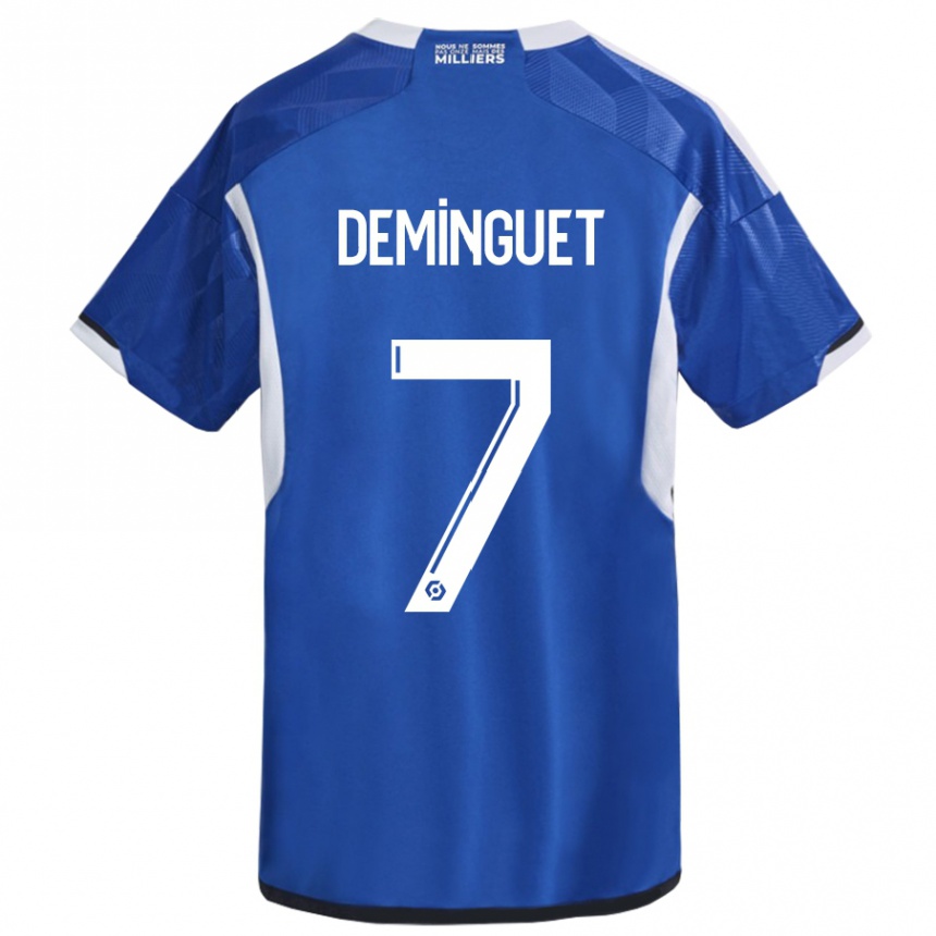 Kids Football Jessy Deminguet #7 Blue Home Jersey 2023/24 T-Shirt Canada