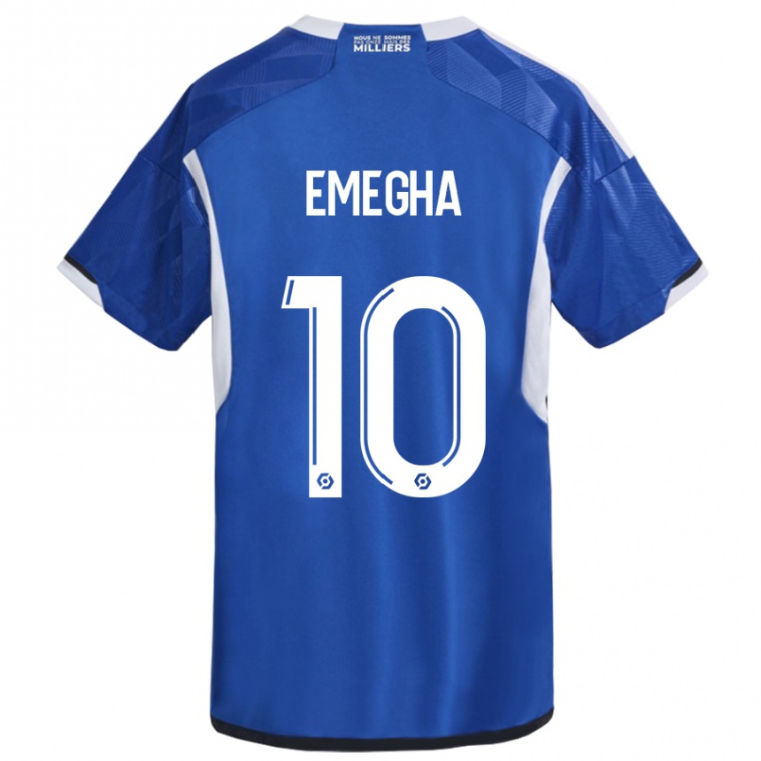 Kids Football Emanuel Emegha #10 Blue Home Jersey 2023/24 T-Shirt Canada