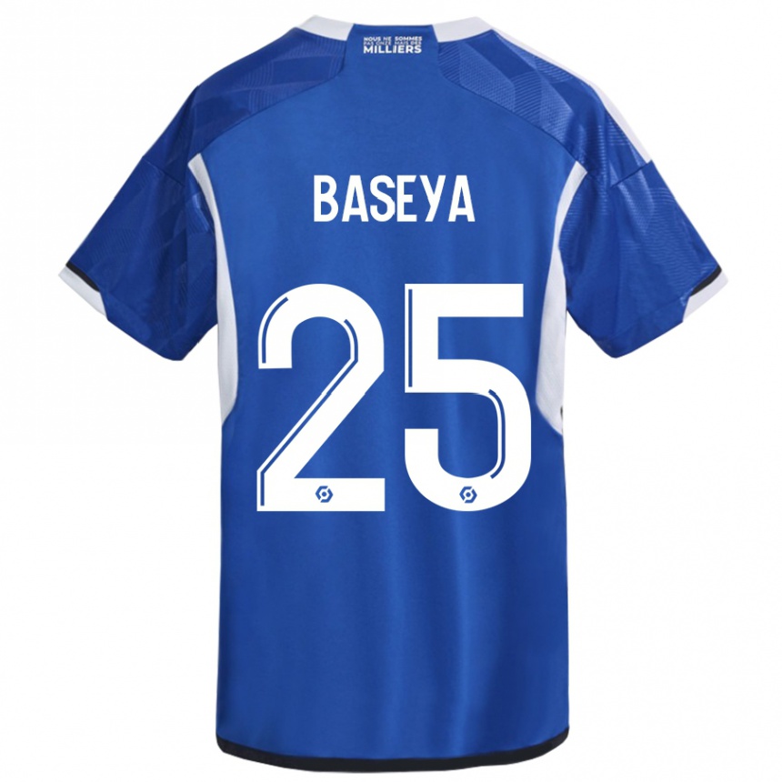 Kids Football Steven Baseya #25 Blue Home Jersey 2023/24 T-Shirt Canada