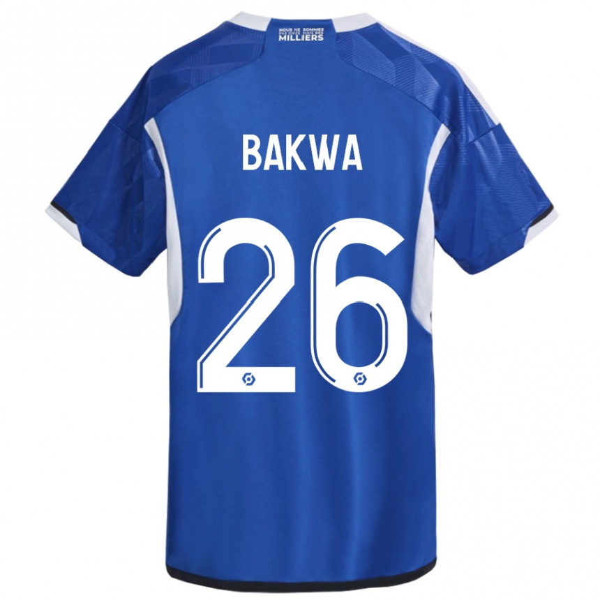 Enfant Football Maillot Dilane Bakwa #26 Bleu Tenues Domicile 2023/24 Canada