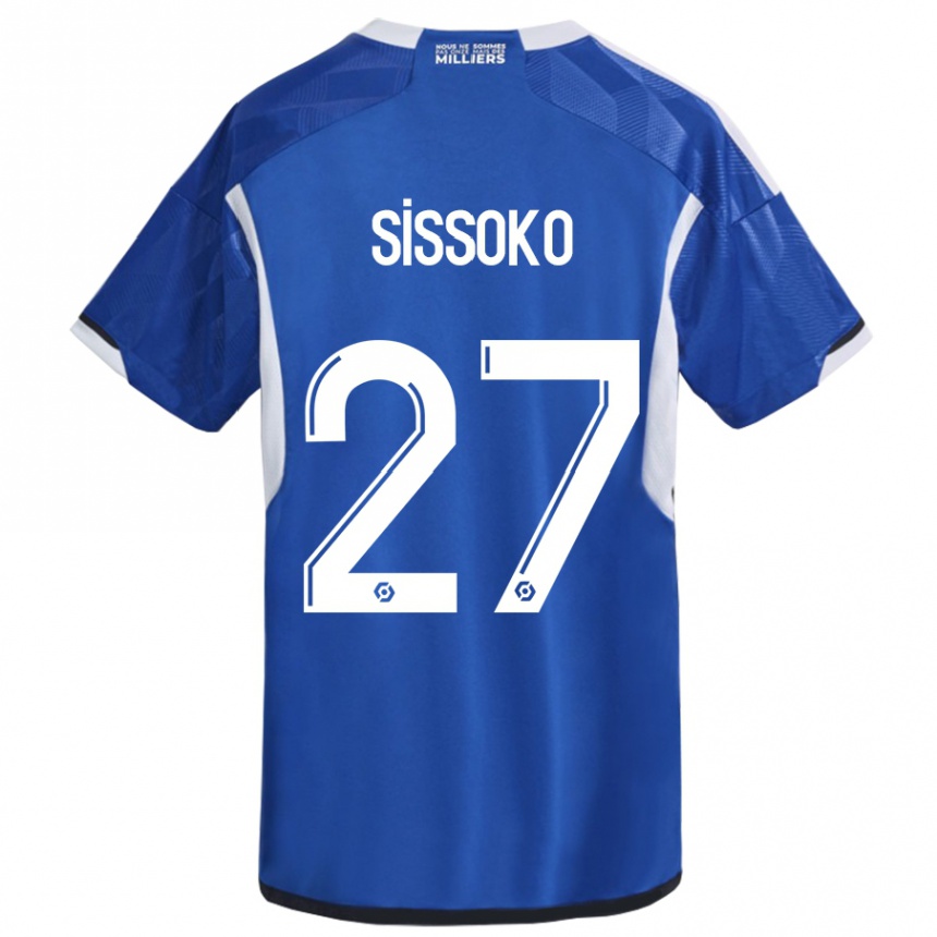 Kids Football Ibrahima Sissoko #27 Blue Home Jersey 2023/24 T-Shirt Canada