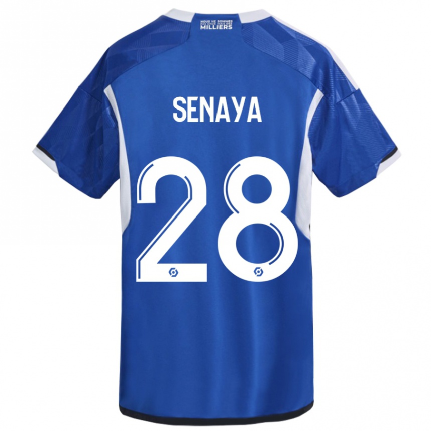 Enfant Football Maillot Marvin Senaya #28 Bleu Tenues Domicile 2023/24 Canada