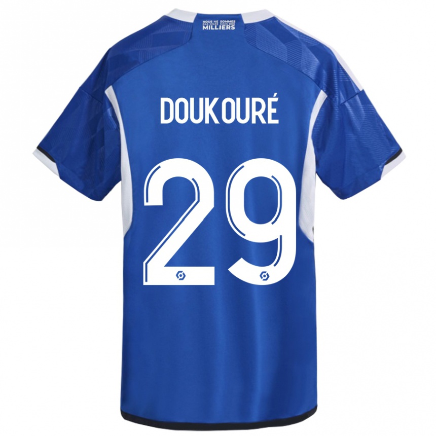 Kids Football Ismaël Doukouré #29 Blue Home Jersey 2023/24 T-Shirt Canada