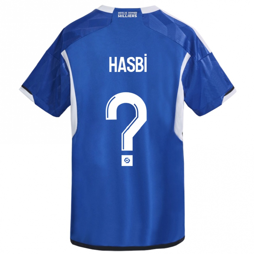 Enfant Football Maillot Walid Hasbi #0 Bleu Tenues Domicile 2023/24 Canada