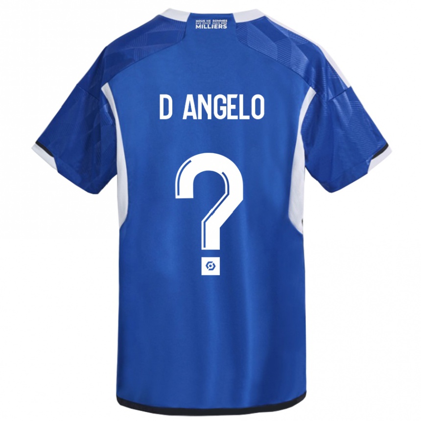 Kids Football Gianni D'angelo #0 Blue Home Jersey 2023/24 T-Shirt Canada