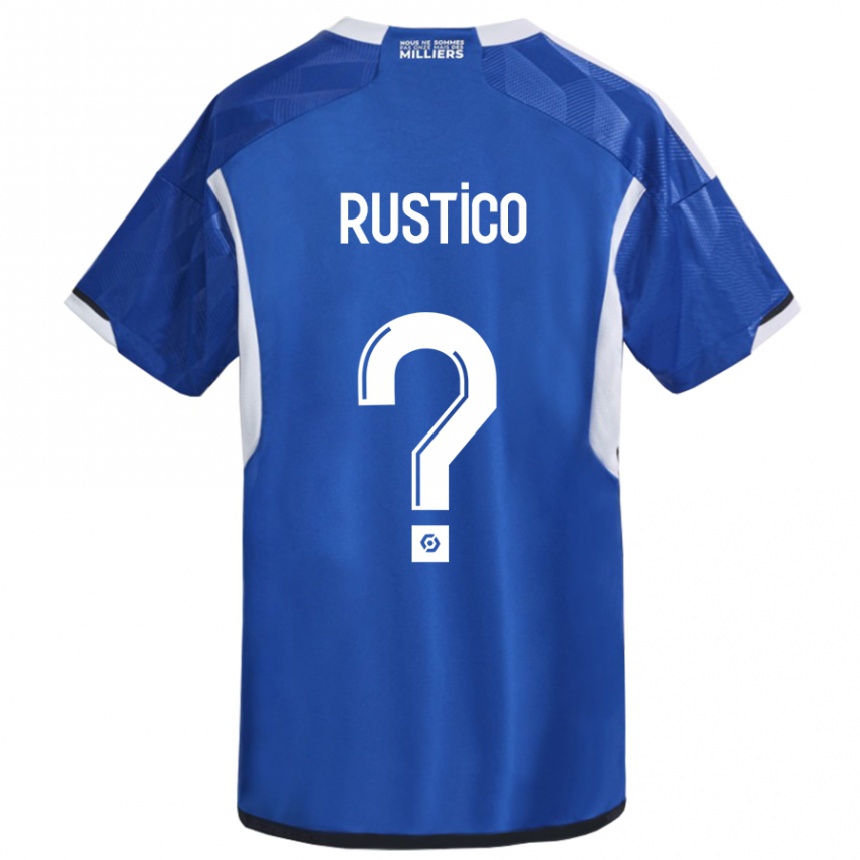 Kids Football Dylan Rustico #0 Blue Home Jersey 2023/24 T-Shirt Canada