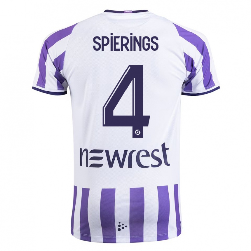 Enfant Football Maillot Stijn Spierings #4 Blanc Tenues Domicile 2023/24 Canada