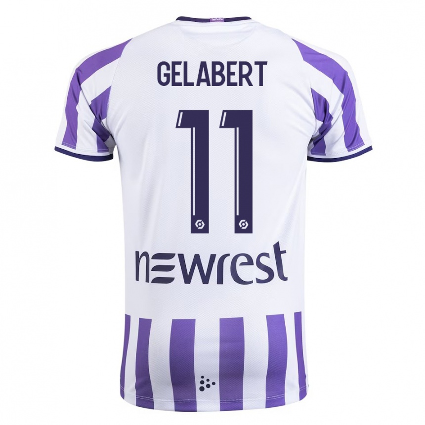 Enfant Football Maillot César Gelabert #11 Blanc Tenues Domicile 2023/24 Canada