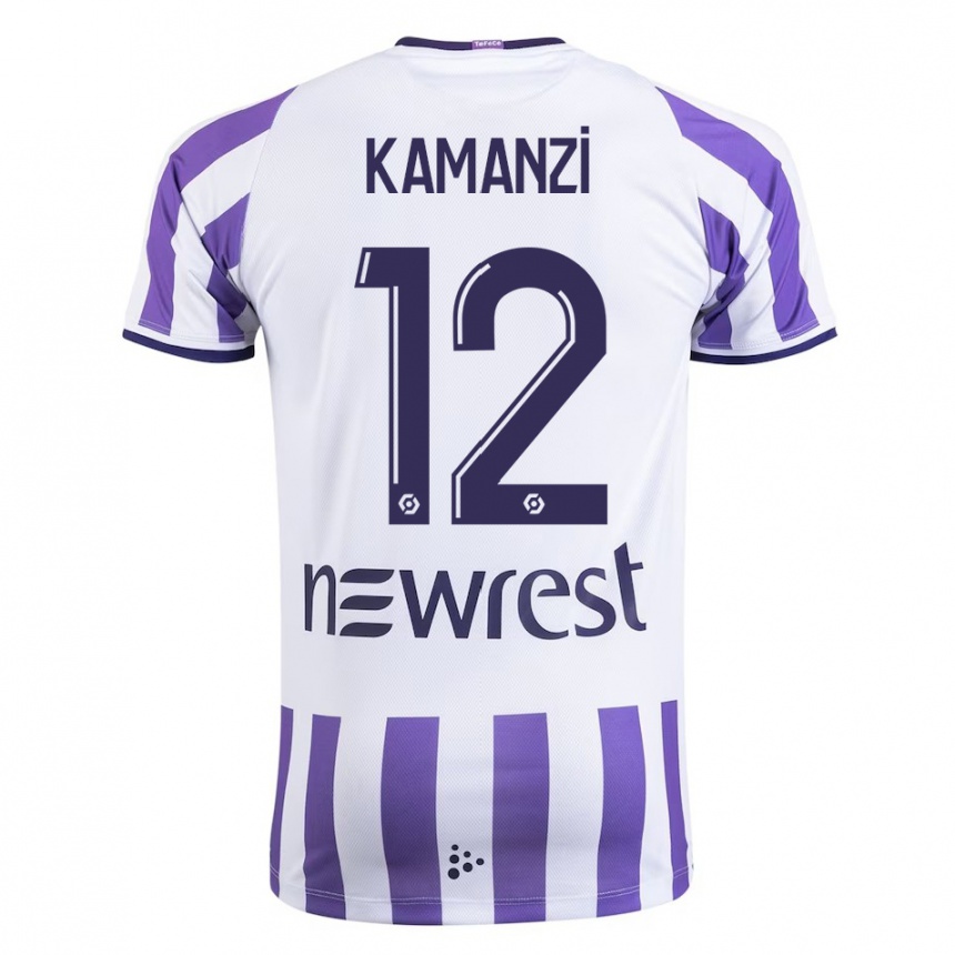 Enfant Football Maillot Warren Kamanzi #12 Blanc Tenues Domicile 2023/24 Canada