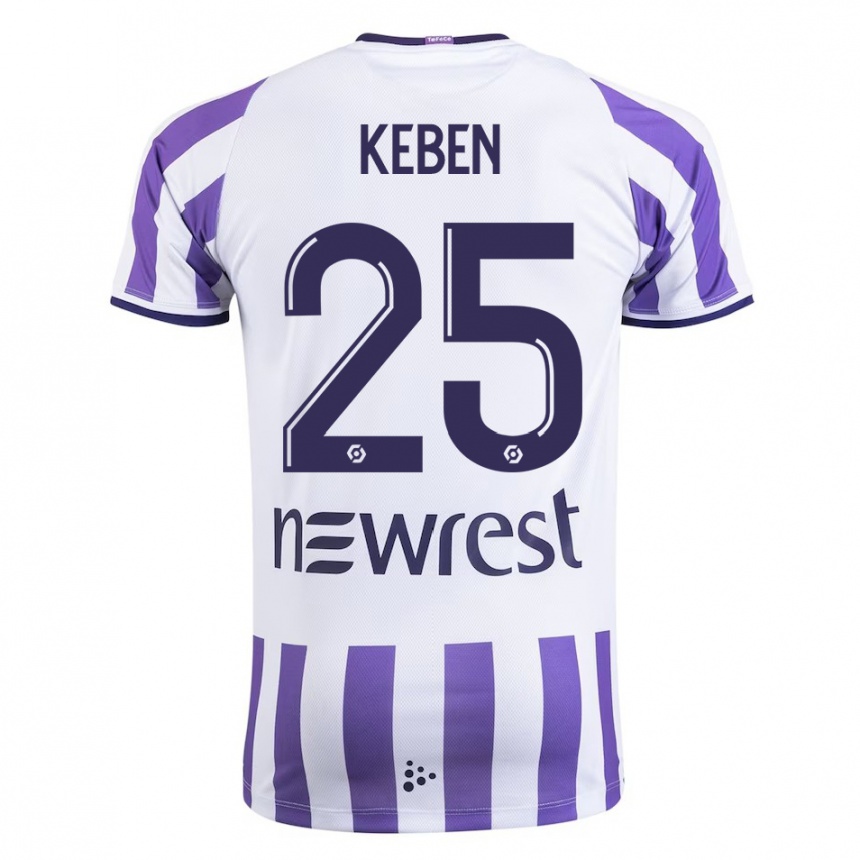 Enfant Football Maillot Kévin Keben #25 Blanc Tenues Domicile 2023/24 Canada